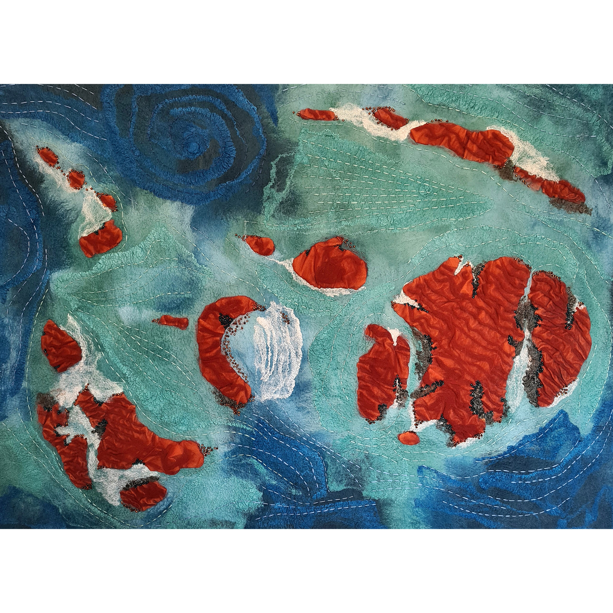 Soosie Jobson, textile artwork, Buccaneer Archipelago
